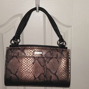 MICHE Snakeskin Embossed Magnetic Shell for the Classic Bag Bronze Black